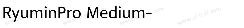 RyuminPro Medium字体转换